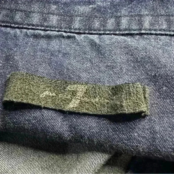 Seven 7 For All Mankind Women’s Small Top Long Sleeve Denim Button Up Shirt - Picture 8 of 13